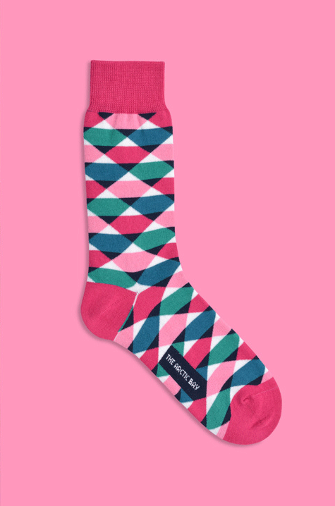 calcetines sostenibles fuji rosa